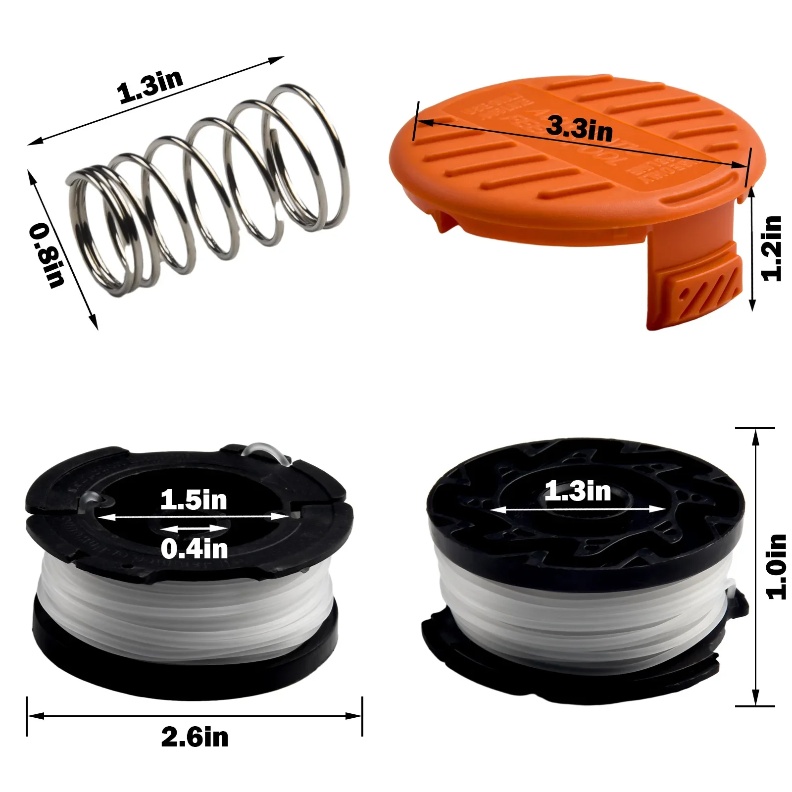 Black+Decker Tool Cordless - Alat pemangkas Spool & Cap &