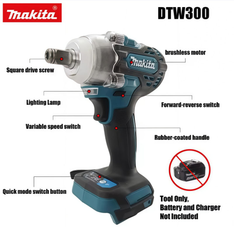 Makita DTW300 18V Kunci Pas Ta - Makita Drill Dtw300 ulasan dan harga
