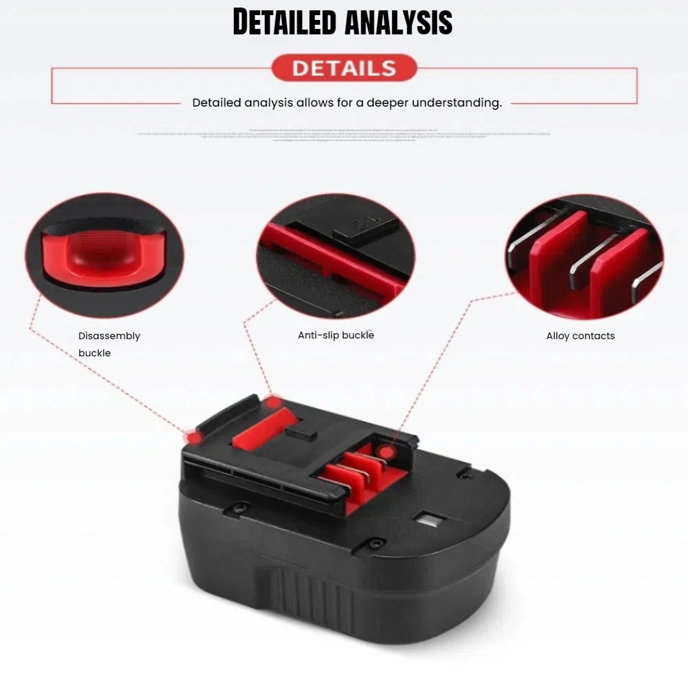 Baterai Ni-MH 14.4V 6000mAh ya - Black+Decker Tool Cordless ulasan dan harga
